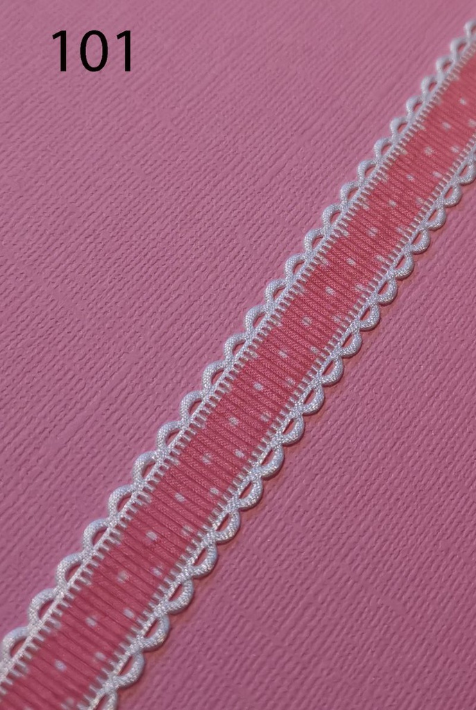 Kreativartikel.ch Ripsband gepunktet  ca. 15mm 350 2415 101