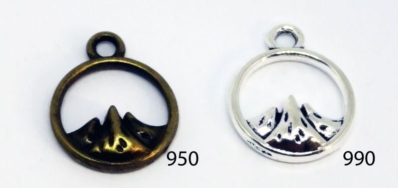 Kreativartikel.ch Berge Anhänger ca. 11mm 645 7247