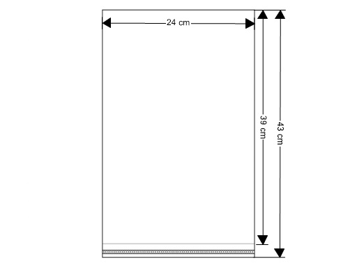 Kreativartikel.ch Cellophanbeutel mit Klebestreifen 24 x 39cm 921 2439 001