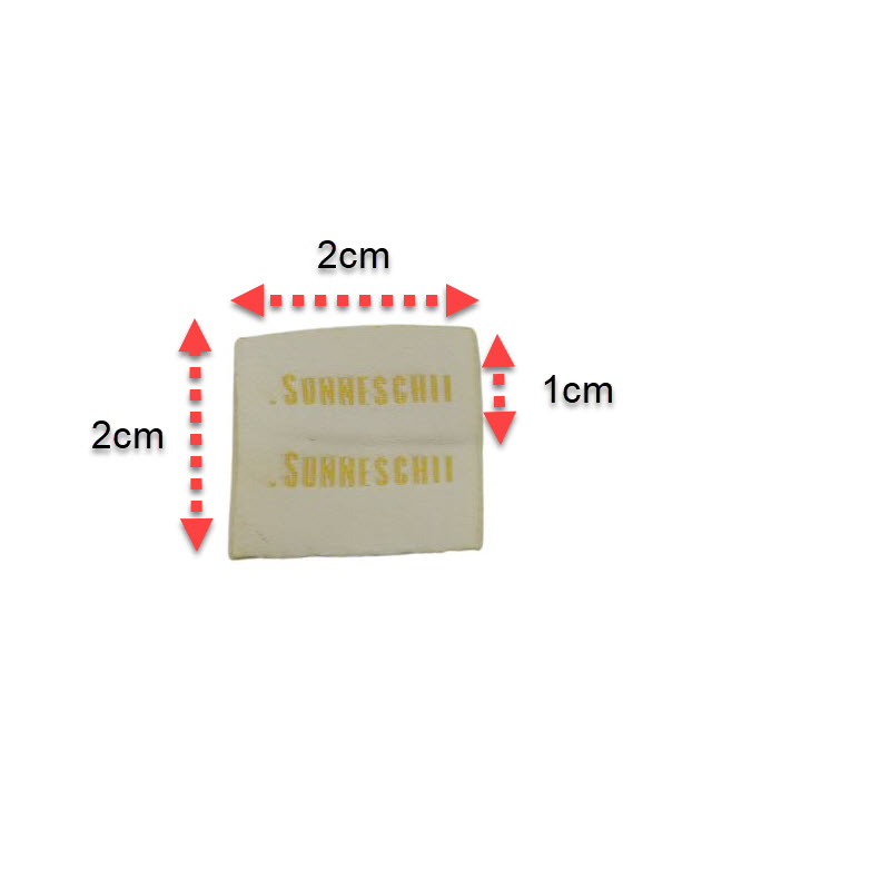 Kreativartikel.ch Weblabel Sunneschii 20 x 10mm  630 0011 000 Abmessungen