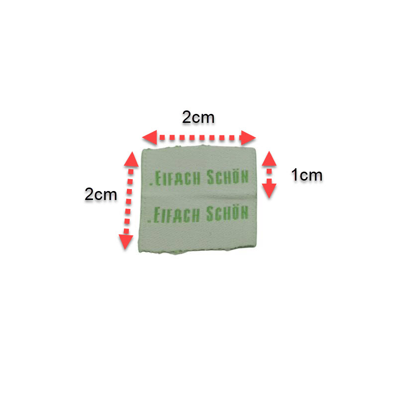 Kreativartikel.ch Weblabel Eifach schön 20 x 10mm  630 0011 000 Abmessung