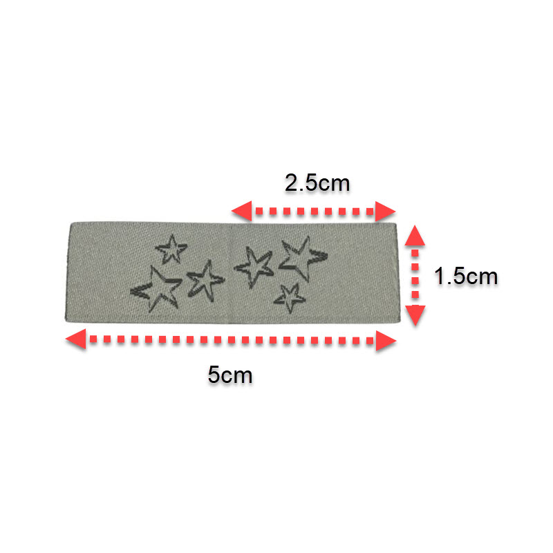 Kreativartikel.ch Weblabel Sterne 15 x 25mm 630 0055 000 Abmessungen