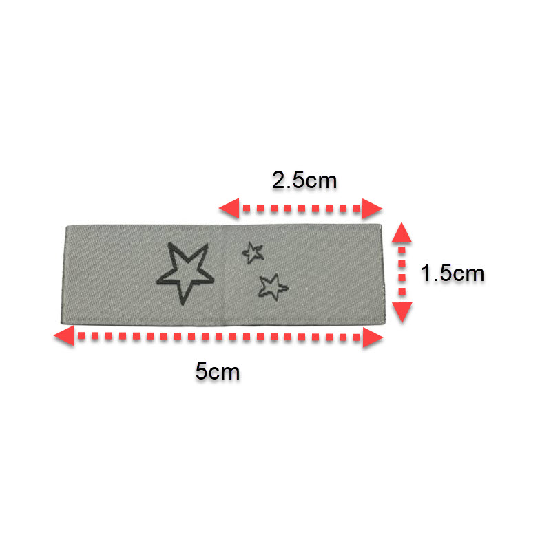 Kreativartikel.ch Weblabel Sterne 15 x 25mm 630 0051 000 Abmessungen