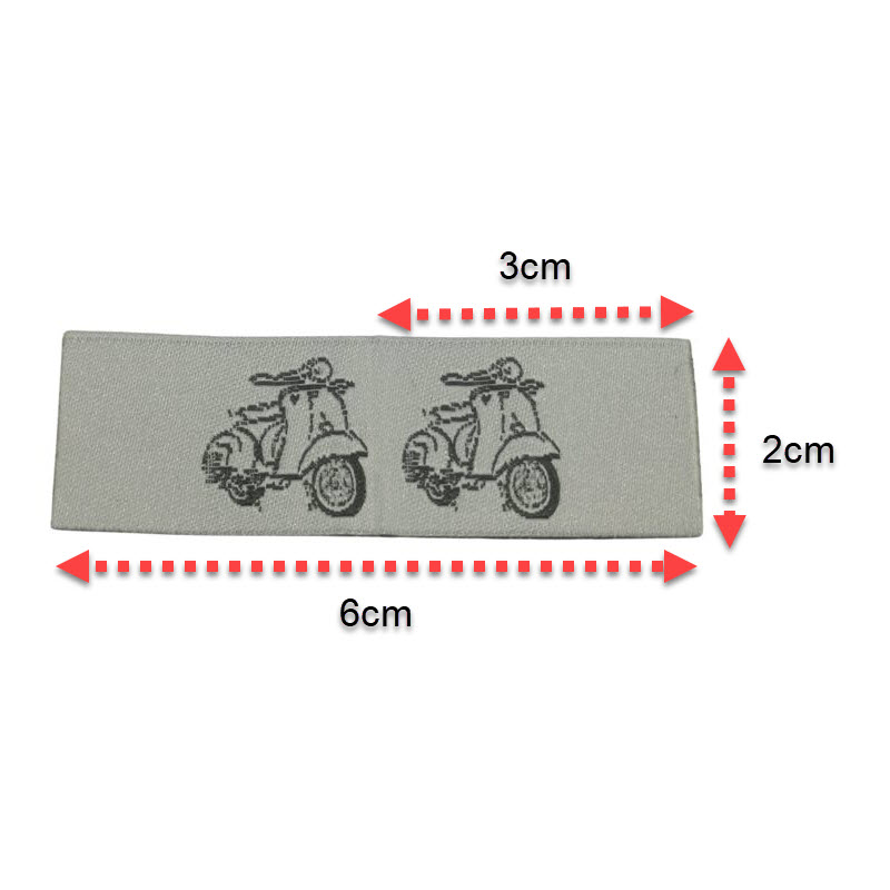 Kreativartikel.ch Weblabel Vespa 20 x 30mm 630 0060 000 Abmessungen