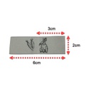 Kreativartikel.ch Weblabel mit Hase und Rüebli 20 x 30mm 630 0046 000 Abmessungen