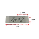 Kreativartikel.ch Weblabel mit Annähkante Sterne 15 x 25mm 630 0034 000 Abmessungen