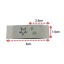 Kreativartikel.ch Weblabel mit annähkante Sterne 15 x 25mm 630 0019 000  Abmessungen