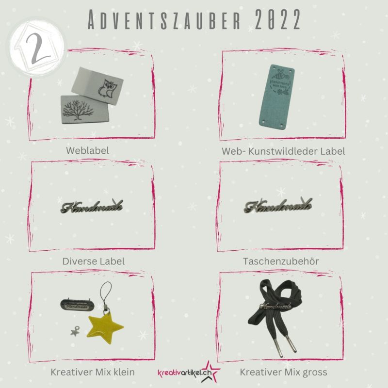 Kreativartikel.ch Adventszauber / Adventskalender &quot;Label&quot; Kalender Fotos 2022