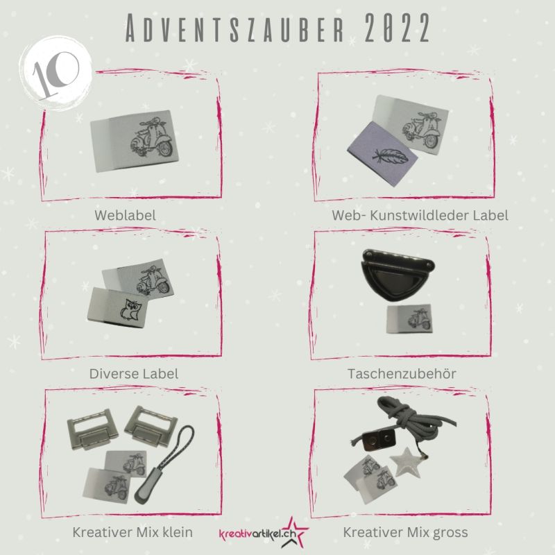 Kreativartikel.ch Adventszauber / Adventskalender &quot;Label&quot; Kalender Fotos 2022