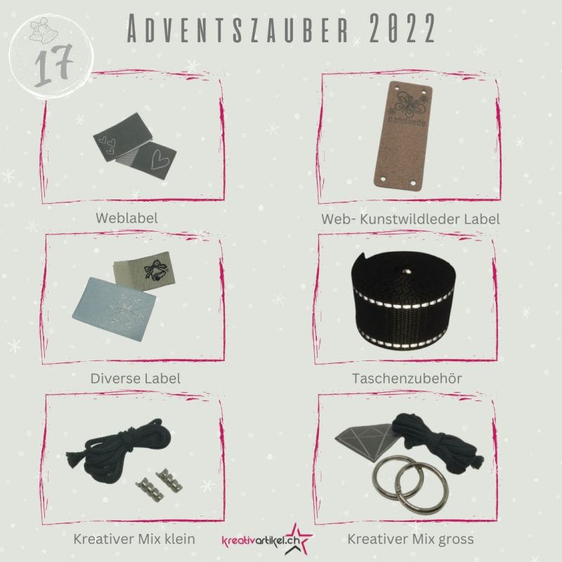 Kreativartikel.ch Adventszauber / Adventskalender &quot;Label&quot; Kalender Fotos 2022