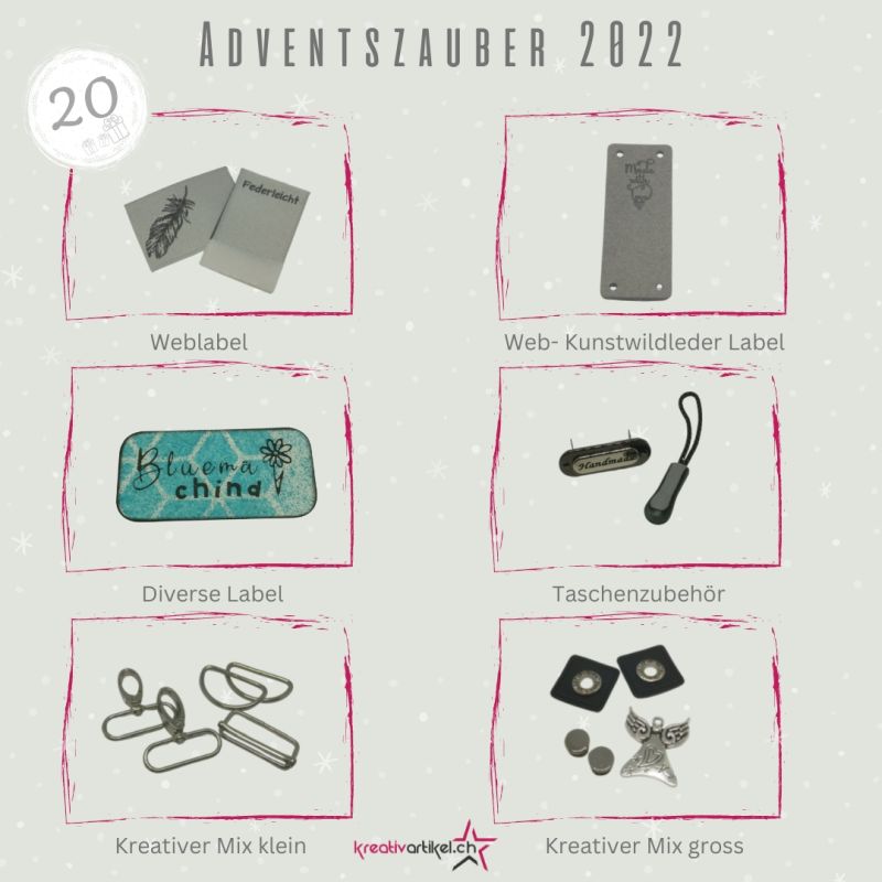 Kreativartikel.ch Adventszauber / Adventskalender &quot;Label&quot; Kalender Fotos 2022