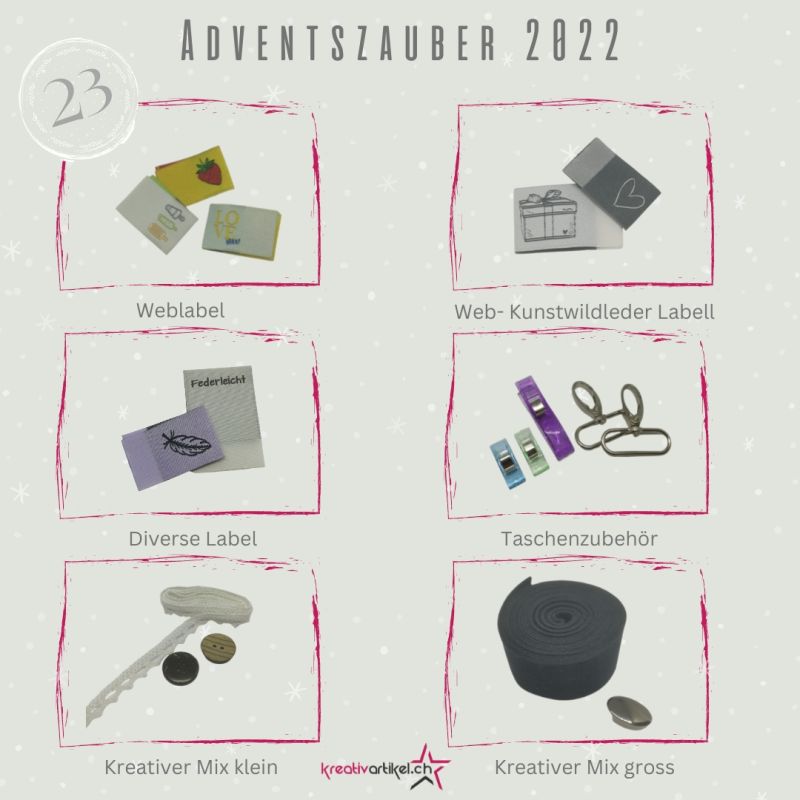 Kreativartikel.ch Adventszauber / Adventskalender &quot;Label&quot; Kalender Fotos 2022
