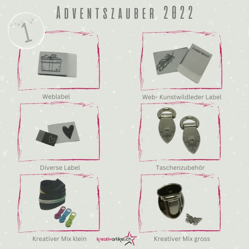 Kreativartikel.ch Adventszauber / Adventskalender &quot;Kreativer - Mixkalender&quot; gross Fotos 2022