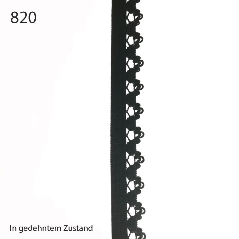 Kreativartikel.ch Gummiband mit Spitze 13mm 363 5126 820