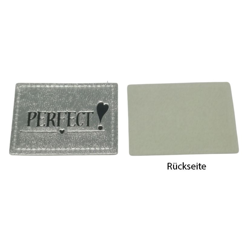 Kreativartikel.ch Kunsteleder Label 4x3 cm Perfect 629 3401 000 Rückeite