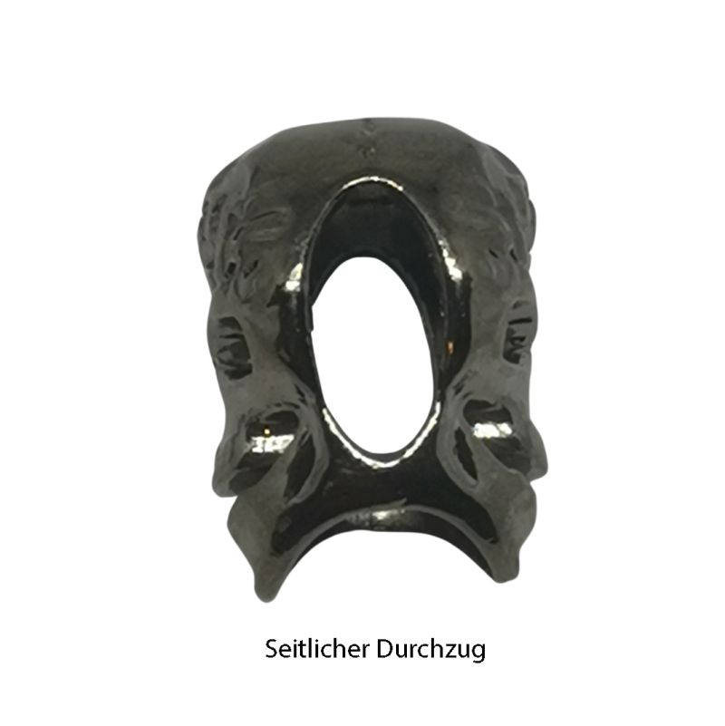 Kreativartikel.ch Endstück Perle 5.6mm - 9.5mm Skull 610 1464 845 Seitlicher Durchzug