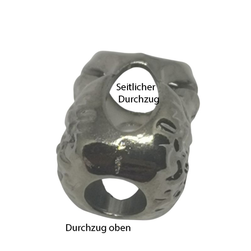 Kreativartikel.ch Endstück Perle 5.6mm - 9.5mm Skull 610 1464 845 Durchzug