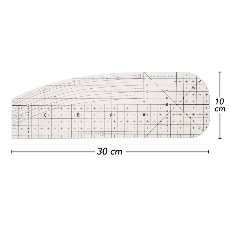 Kreativartikel.ch Bügellineal 10 x 30cm 646 1030 000