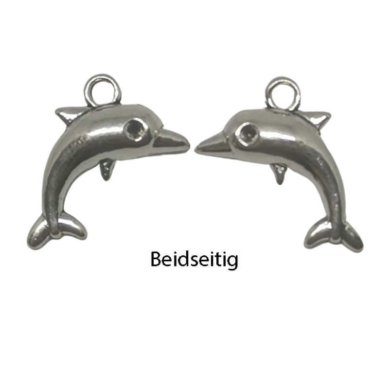 Kreativartikel.ch Anhänger Delfin 18 x 11mm  645 6101 990 beidseitig