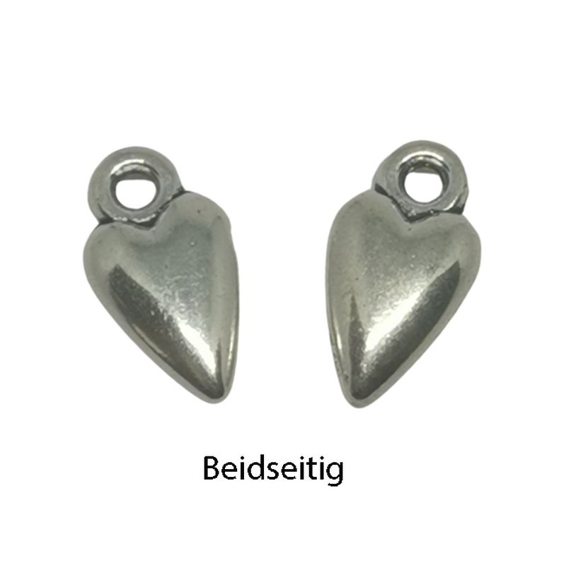 Kreativartikel.ch Anhänger Herz 13 x 7mm 645 6117 990 beidseitig