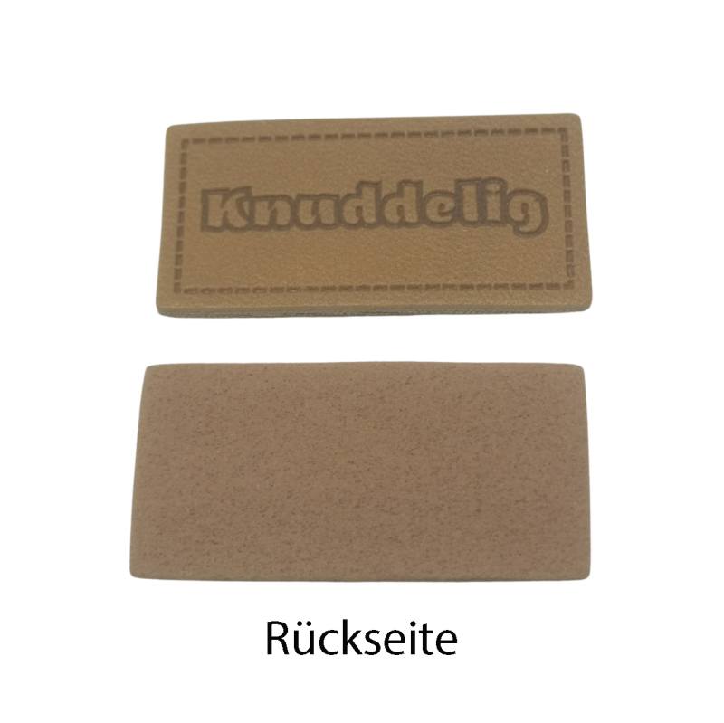 Kreativartikel.ch Kunsteleder Label 4 x 2 cm Knuddelig 629 3418 000 Rückseite