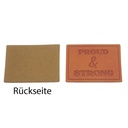 Kreativartikel.ch Kunsteleder Label 4 x 3 cm proud & strong 629 3416 000 Rückseite