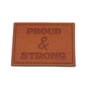 Kreativartikel.ch Kunsteleder Label 4 x 3 cm proud & strong 629 3416 000