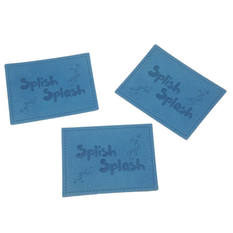 Kreativartikel.ch Kunsteleder Label 4.5 x 3.5 cm Splish Splash 629 3419 000 mehrere