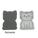 Kreativartikel.ch Kunsteleder Label reflektierend  5 x 3.5 cm Katze 629 3409 000 Rückseite