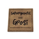 Kreativartikel.ch Kunstleder Label 4 x 4 cm Sälbergmacht vom Grosi 629 3424 000