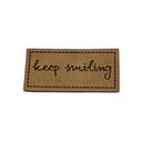 Kreativartikel.ch Kunstleder Label 4 x 2 cm keep smiling 629 3422 000