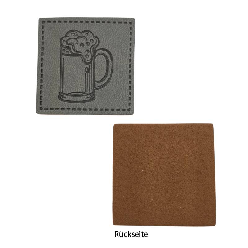 Kreativartikel.ch Kunstleder Label 4 x 4 cm Bier 629 3435 000 Rückseite