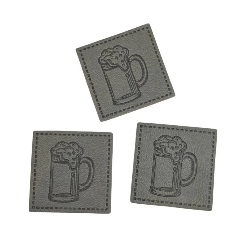 Kreativartikel.ch Kunstleder Label 4 x 4 cm Bier 629 3435 000 mehrere