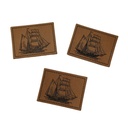 Kreativartikel.ch Kunstleder Label 4 x 3 cm Schiff 629 3439 000 mehrere