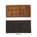 Kreativartikel.ch Kunstleder Label 4 x 2 cm if you can dream it, you can do it 629 3441 000 Rückseite