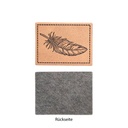 Kreativartikel.ch Kunstleder Label 4 x 3 cm Feder 629 3458 000 Rückseite