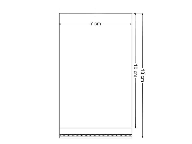 Kreativartikel.ch 100er Pack Cellophanbeutel mit Klebestreifen  7 x  10 cm 921 0710 001 Masse