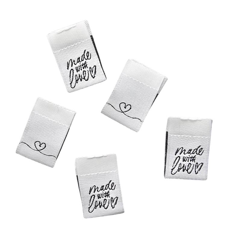 Kreativartikel.ch Weblabel Herz und Handmade with love 15 x 22 mm 630 9974 000 mehrere