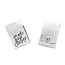 Kreativartikel.ch Weblabel Herz und Handmade with love 15 x 22 mm 630 9974 000