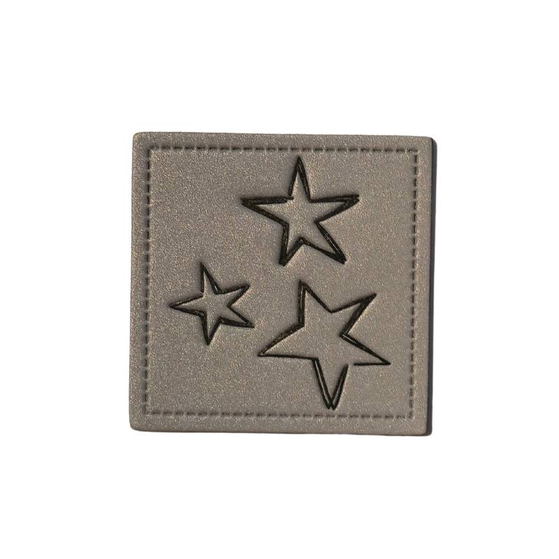 Kreativartikel.ch Kunstleder Label 4 x 3 cm Sterne 629 3448 000