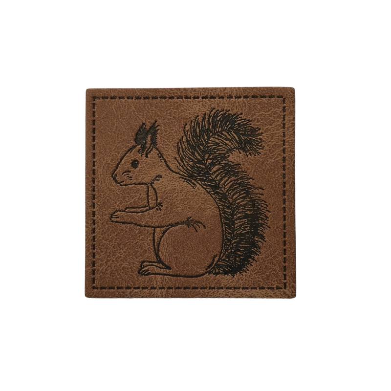 Kreativartikel.ch Kunsteleder Label 4.5 x 3.5 cm Eichhörnchen 629 3449 000