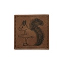 Kreativartikel.ch Kunsteleder Label 4.5 x 3.5 cm Eichhörnchen 629 3449 000