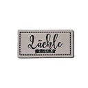 Kreativartikel.ch Kunstleder Label 4 x 2 cm Lächle glücklich steht dir 629 3447 000
