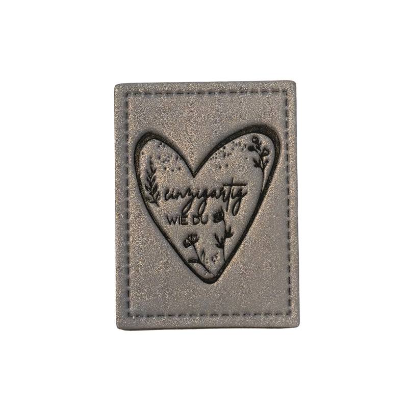 Kreativartikel.ch Kunstleder Label 4 x 3 cm Einzigartig wie du 629 3451 000