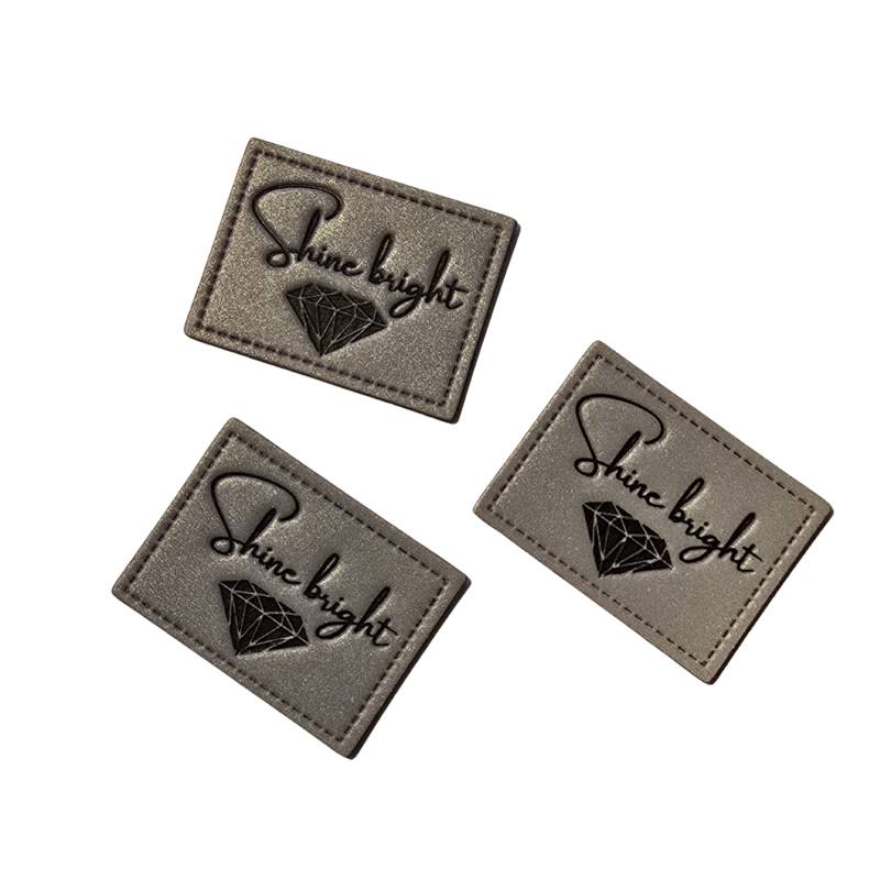 Kreativartikel.ch Kunstleder Label 4 x 3 cm Shine bright 629 3453 000 mehrere