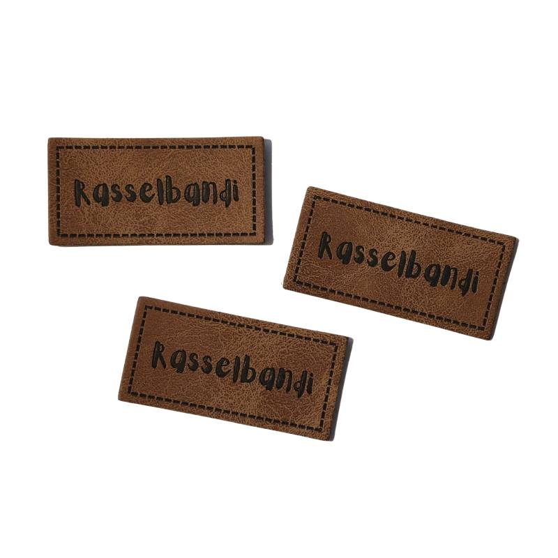 Kreativartikel.ch Kunstleder Label 4 x 2 cm Rasselbandi 629 3473 000 mehrere