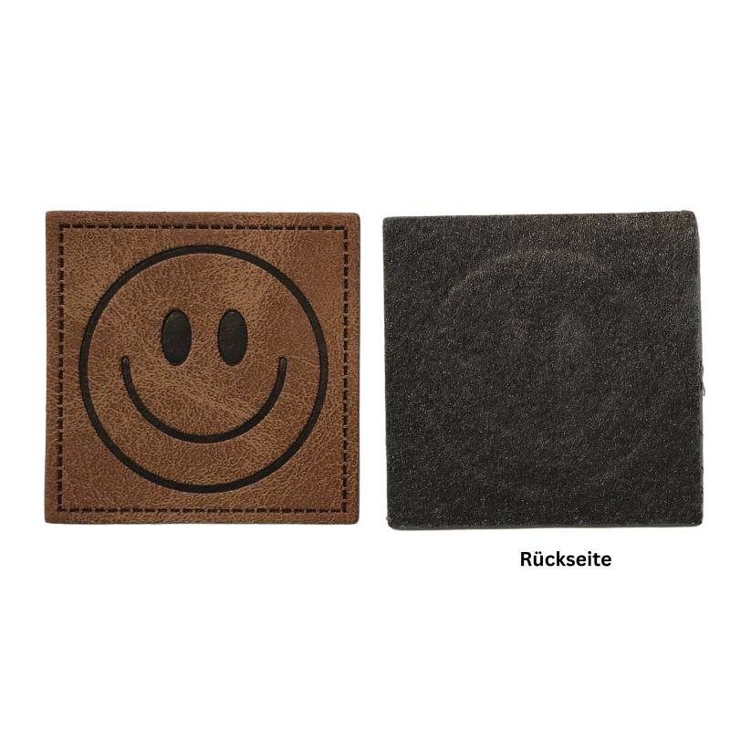 Kreativartikel.ch Kunstleder Label 4 x 4 cm Smiley 629 3460 000 Rückseite