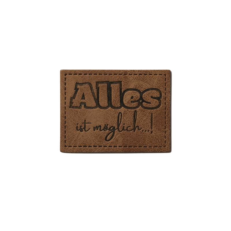 Kreativartikel.ch Kunsteleder Label 4 x 3 cm "Alles ist möglich..! 629 3464 000