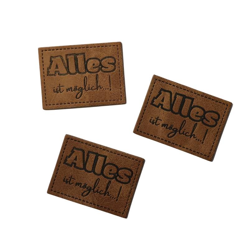 Kreativartikel.ch Kunsteleder Label 4 x 3 cm Alles ist möglich..! 629 3464 000 mehrere