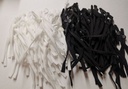 Gummi mit SIlikonstopper 400 Stk. Schwarz &amp; Weiss